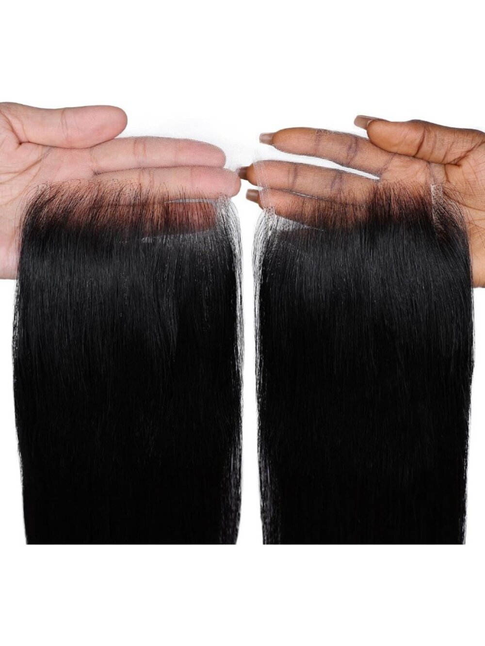 16 Inch Straight RAW Virgin Human Hair 5x5 HD Lace Closure Wig - Natural Look